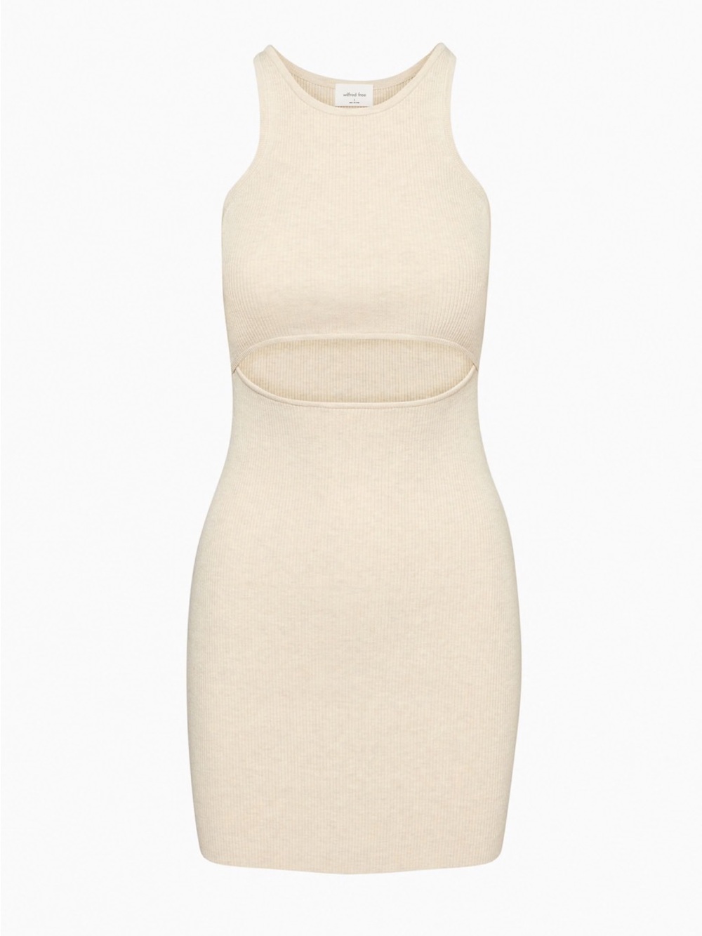 Aritzia Wilfred Free Cut-Out Knit Tank Mini Dress